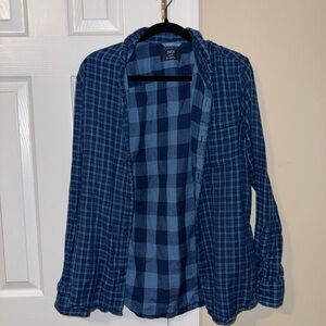 1901 Navy and Light Blue Checkered Shirt
